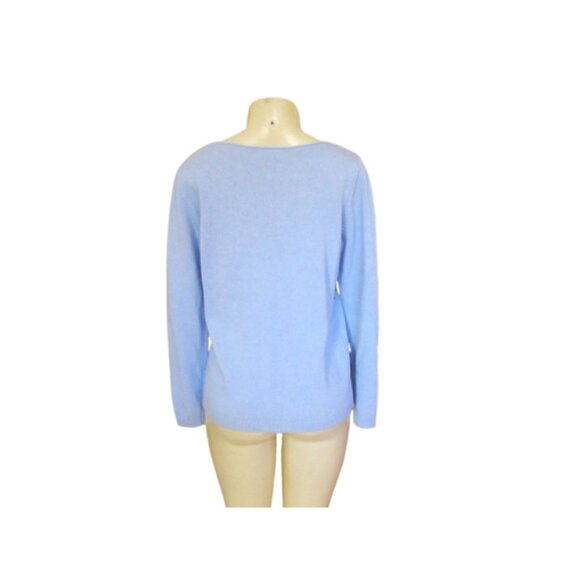 Benedetta B Women's Light Blue Cashmere Sweater Made In Italy Size L - Picture 5 of 6